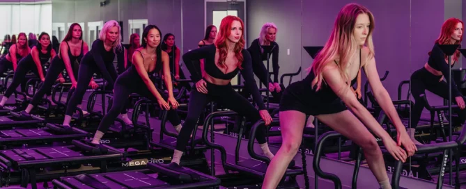 Lagree class in Dallas using Megaformer equipment at TIGHT Dallas for a low-impact high-intensity workout